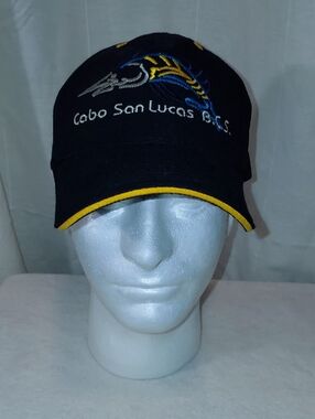 Cabo San Lucas Mexico Embroidered Black & Yellow Baseball Cap